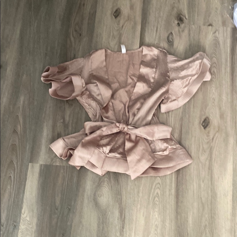 Elegant Women's Pink Wrap Top